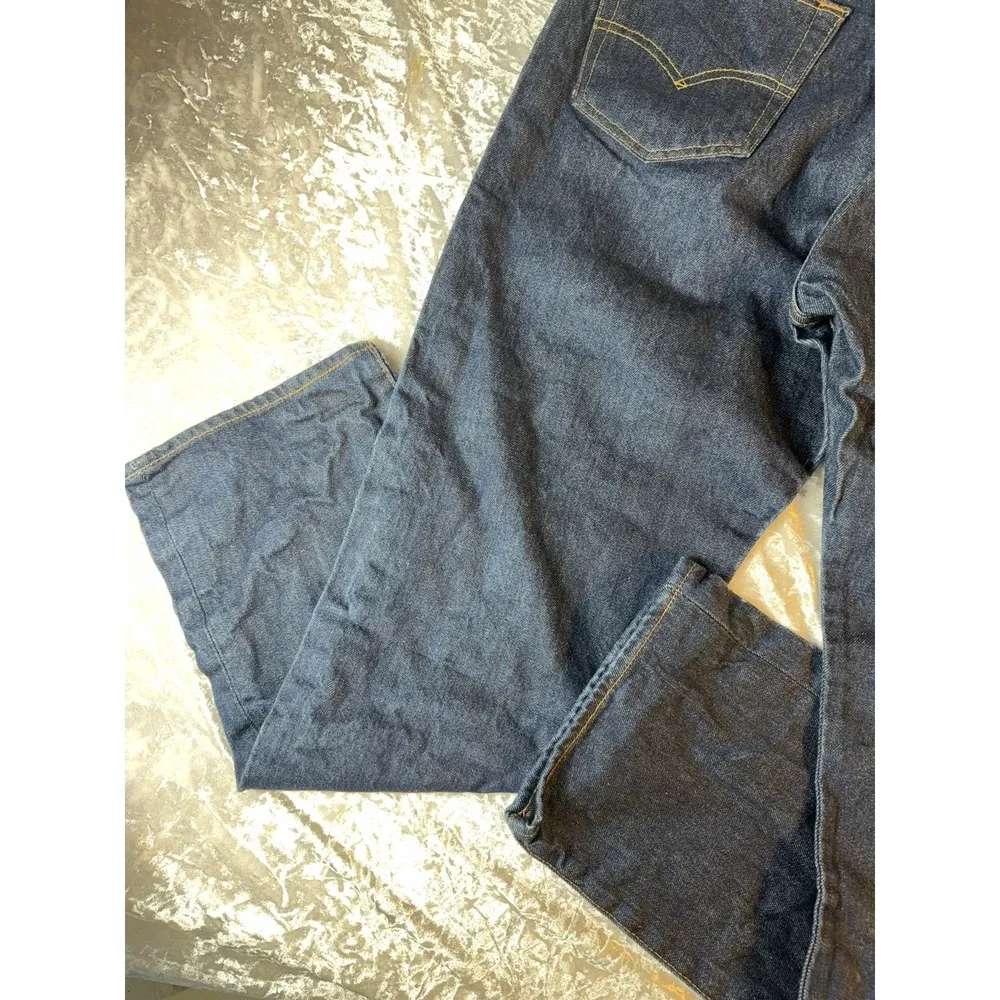 Levi's 501 Original Fit Jeans Mens 36x31‎ Dark Wash Button Fly Straight Denim